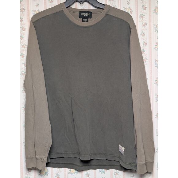 Vtg Eddie Bauer Authentic Athletic Shirt MENS SIZE M Sage Forest Cotton Comfy - Picture 1 of 5